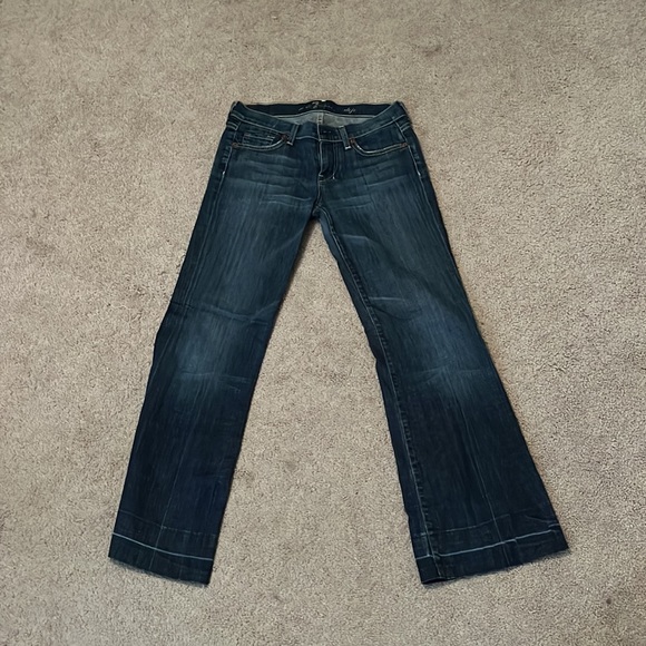 7 For All Mankind Indigo Flare Jeans - Picture 2 of 4